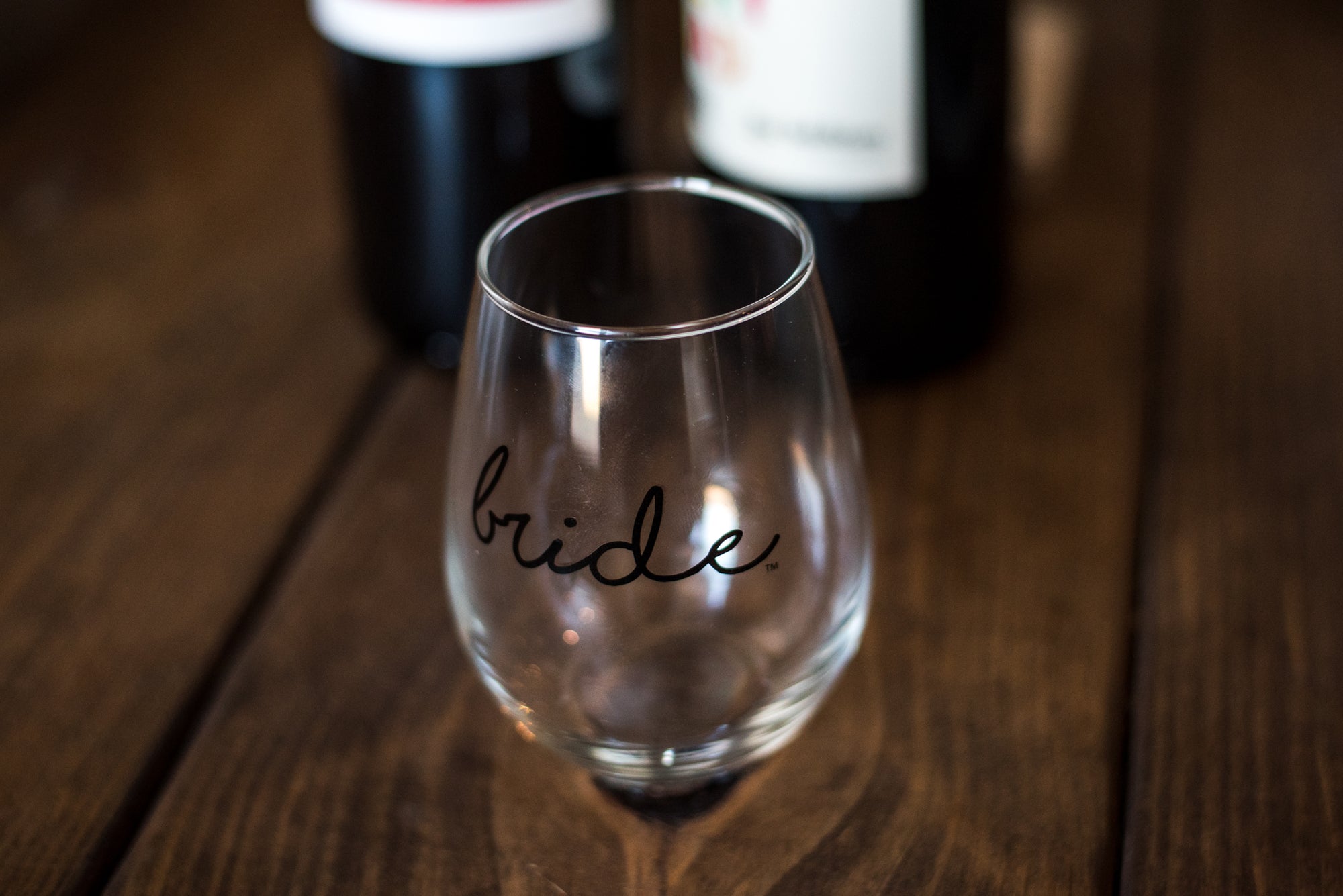 Bride script stemless wine glass - Trendy Tumblers, Mugs and Cups at Lush Fashion Lounge Boutique in Oklahoma City