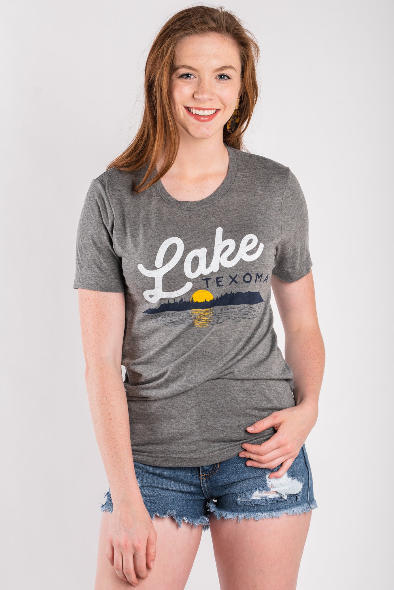 Lake Texoma unisex short sleeve t-shirt grey - DayDreamer Rock T-Shirts at Lush Fashion Lounge Trendy Boutique in Oklahoma City