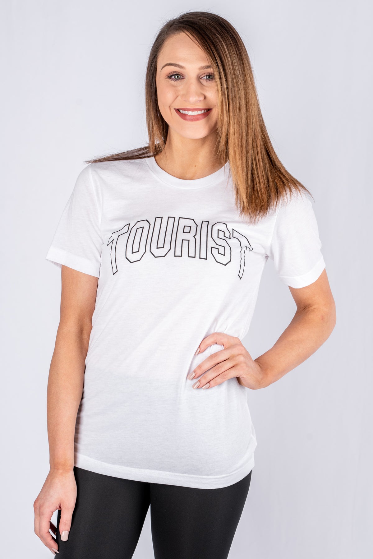 Tourist unisex short sleeve t-shirt white - Stylish T-shirts - Trendy Graphic T-Shirts and Tank Tops at Lush Fashion Lounge Boutique in Oklahoma City