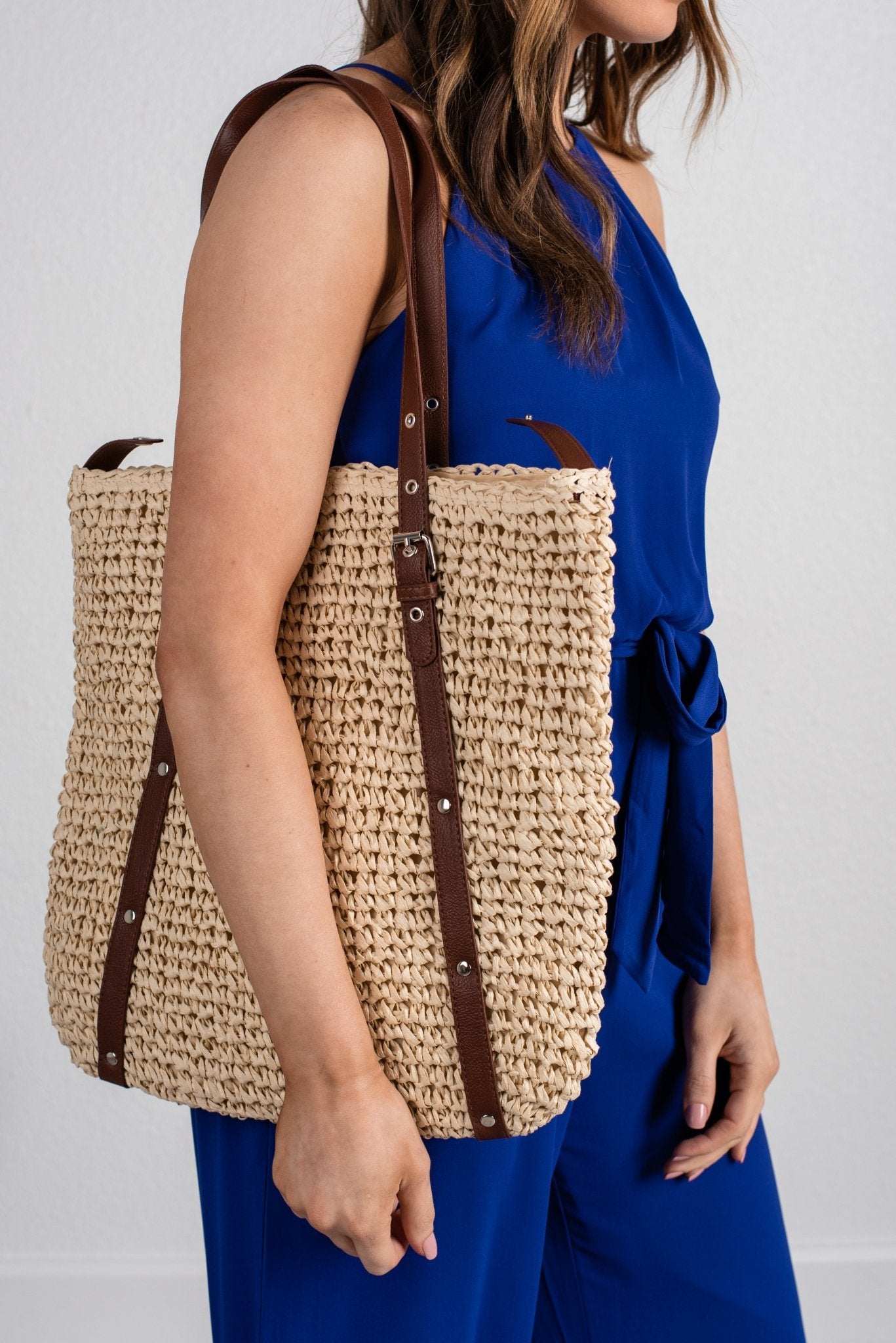 Straw tote bag - Trendy Bags at Lush Fashion Lounge Boutique in Oklahoma City