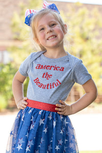 KIDS America the Beautiful onesie grey - Cute Onesie - Trendy Kids Apparel at Lush Fashion Lounge Boutique in Oklahoma City