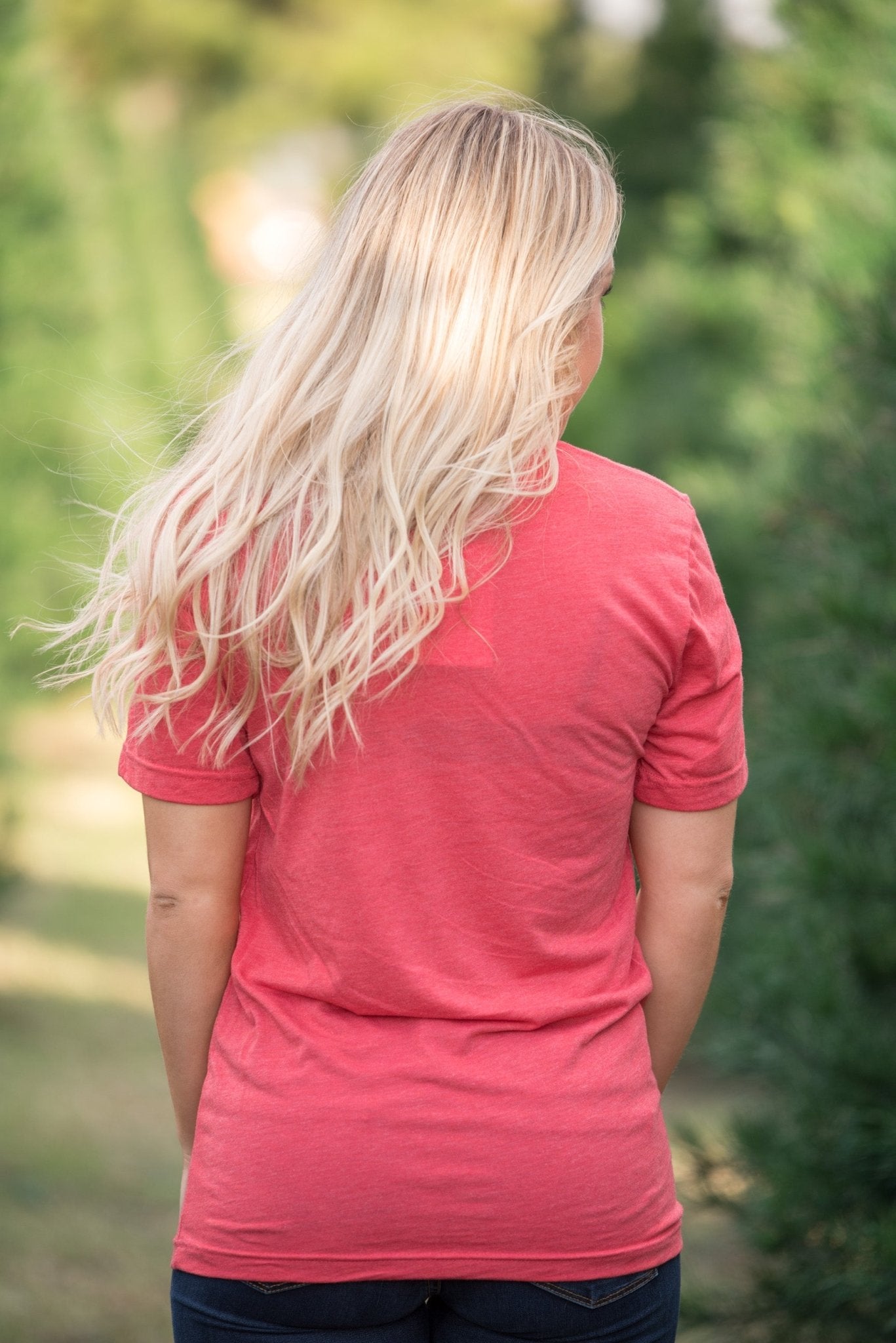 Single all the way script unisex short sleeve t-shirt red Stylish T-shirts - Womens Graphic T-Shirts at Lush Fashion Lounge Boutique in Oklahoma City