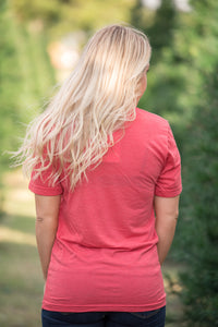 Single all the way script unisex short sleeve t-shirt red Stylish T-shirts - Womens Graphic T-Shirts at Lush Fashion Lounge Boutique in Oklahoma City