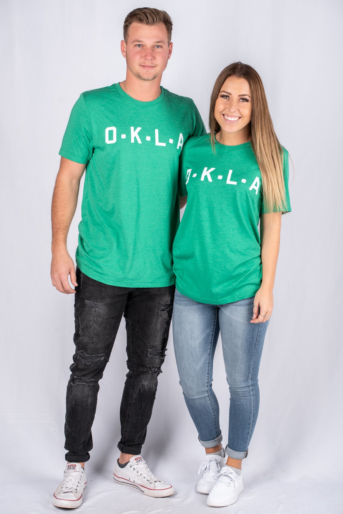 OKLA clovers unisex short sleeve t-shirt green - Cute T-shirts - Trendy Graphic T-Shirts at Lush Fashion Lounge Boutique in Oklahoma City