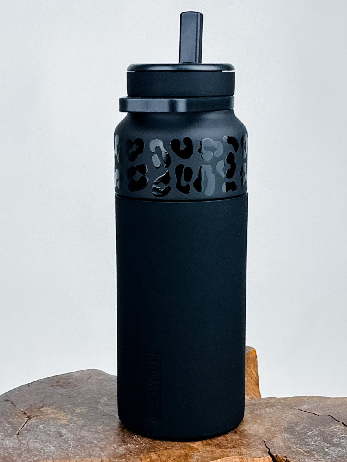 Brumate Rotera 35oz water bottle onyx leopard - BruMate Drinkware, Tumblers and Insulated Can Coolers at Lush Fashion Lounge Trendy Boutique in Oklahoma City