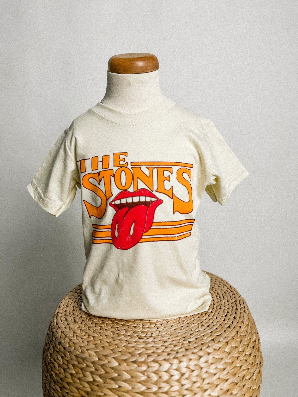 Kids Rolling Stones stoned t-shirt off white - Trendy Band T-Shirts and Sweatshirts at Lush Fashion Lounge Boutique in Oklahoma City