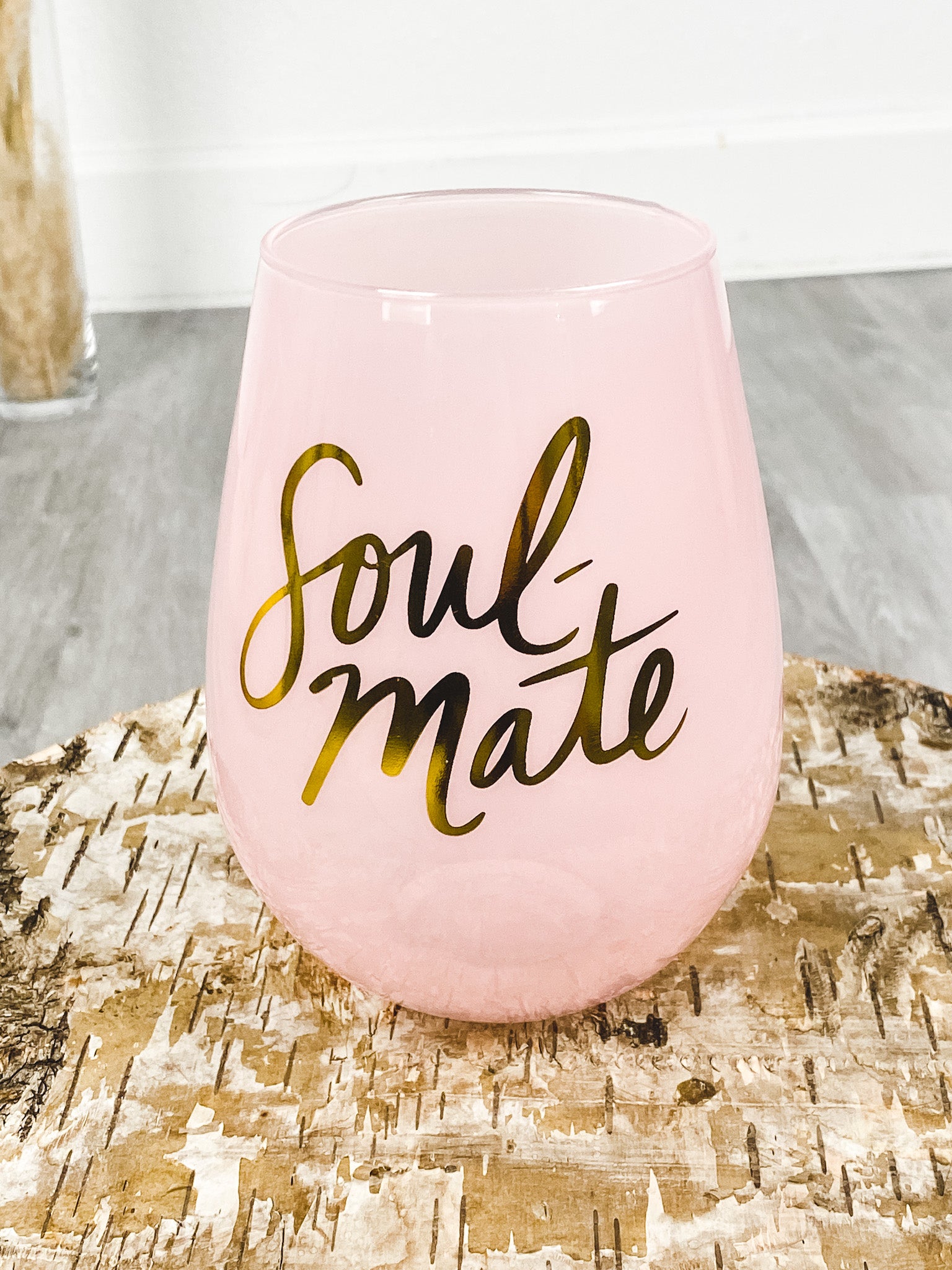 Soulmate jumbo wine glass - Trendy Tumblers, Mugs and Cups at Lush Fashion Lounge Boutique in Oklahoma City