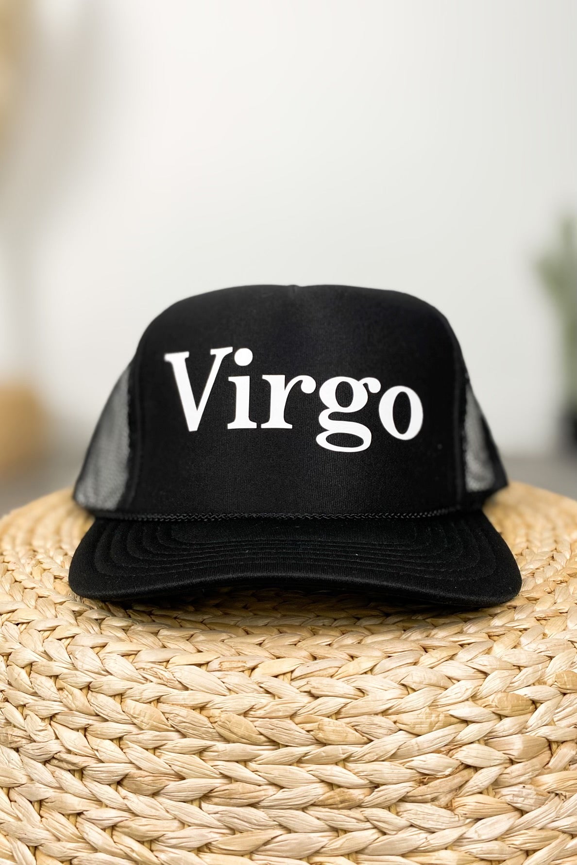 Virgo trucker hat black - Trendy Hats at Lush Fashion Lounge Boutique in Oklahoma City