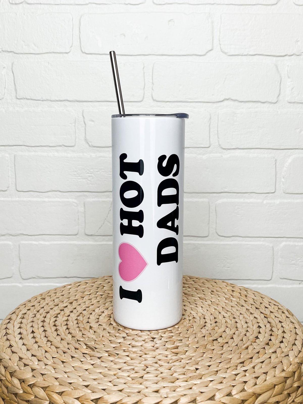 Mugsby I love hot dads tall travel cup - Trendy Tumblers, Mugs and Cups at Lush Fashion Lounge Boutique in Oklahoma City