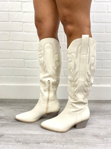 Samara cowboy boots white - Trendy Shoes - Fashion Shoes at Lush Fashion Lounge Boutique in Oklahoma City