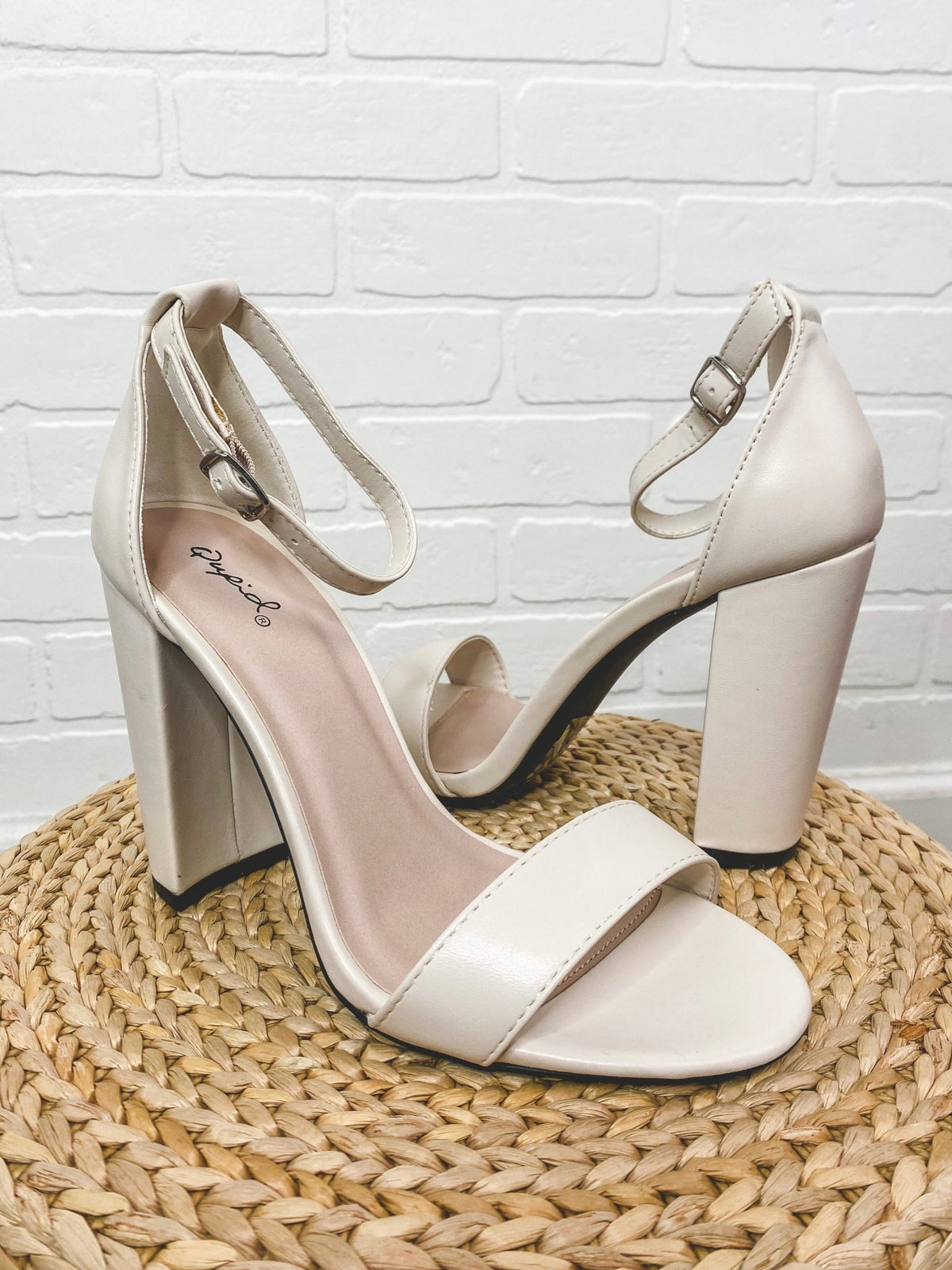 Cashmere ankle strap heel off white - Trendy New Year's Eve Outfits at Lush Fashion Lounge Boutique in Oklahoma City