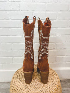 Taley western boot cognac - Affordable boots - Boutique Shoes at Lush Fashion Lounge Boutique in Oklahoma City