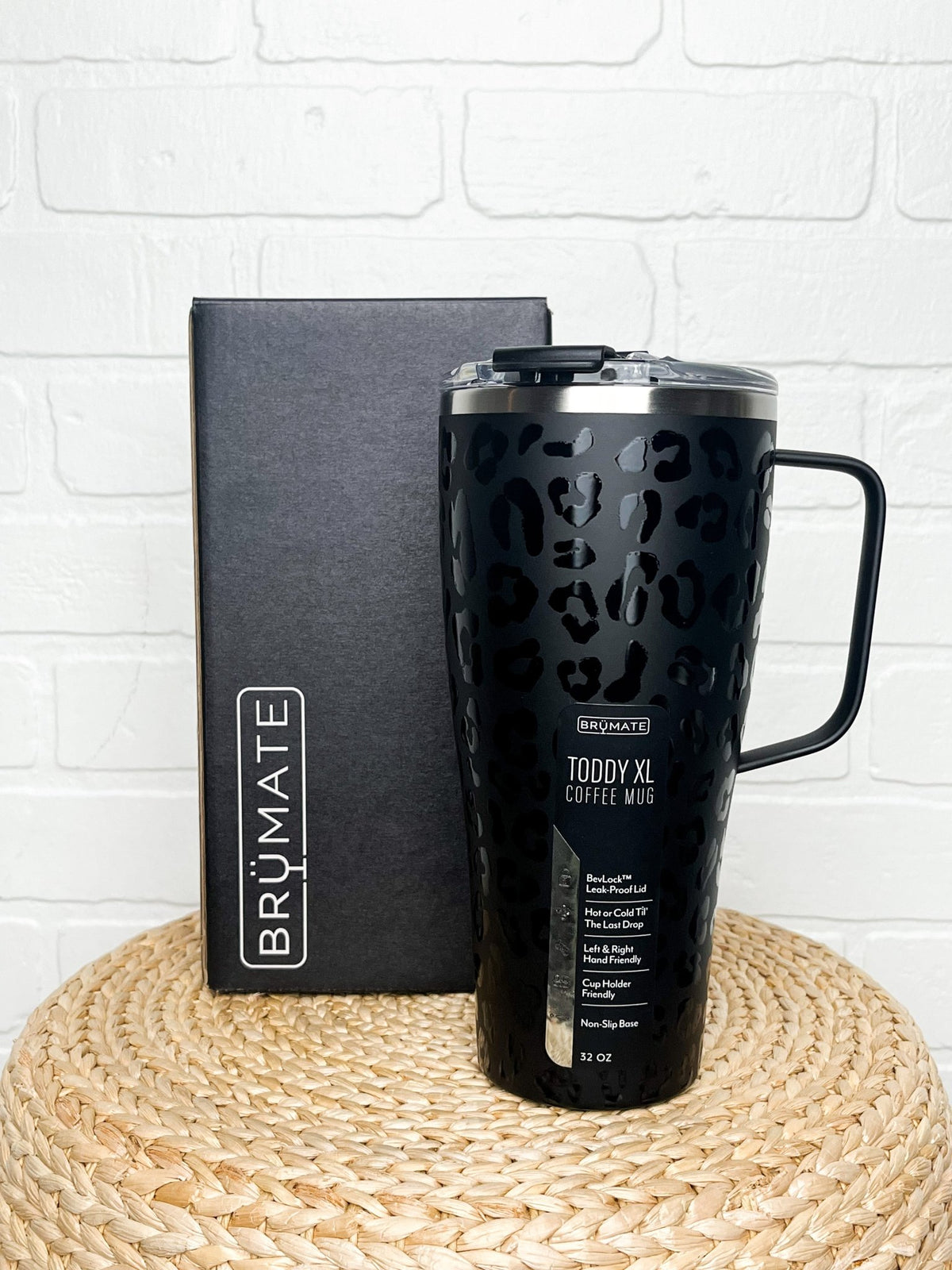 BruMate Toddy XL mug onyx leopard - BruMate Drinkware, Tumblers and Insulated Can Coolers at Lush Fashion Lounge Trendy Boutique in Oklahoma City