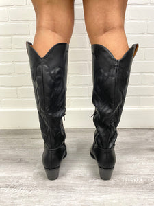 Samara cowboy boots black - Affordable Shoes - Boutique Shoes at Lush Fashion Lounge Boutique in Oklahoma City