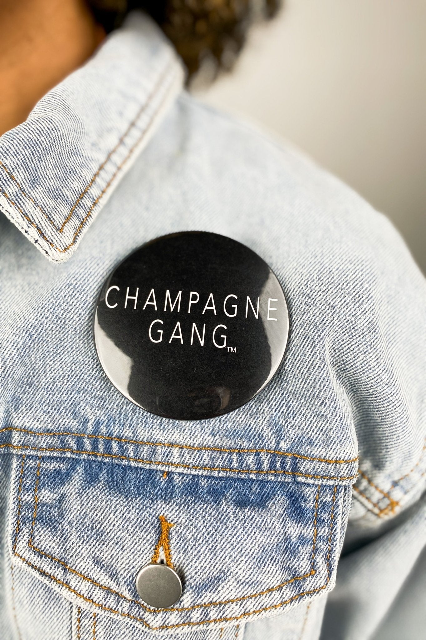 Champagne gang 3 inch button - Stylish button -  Cute Bridal Collection at Lush Fashion Lounge Boutique in Oklahoma City