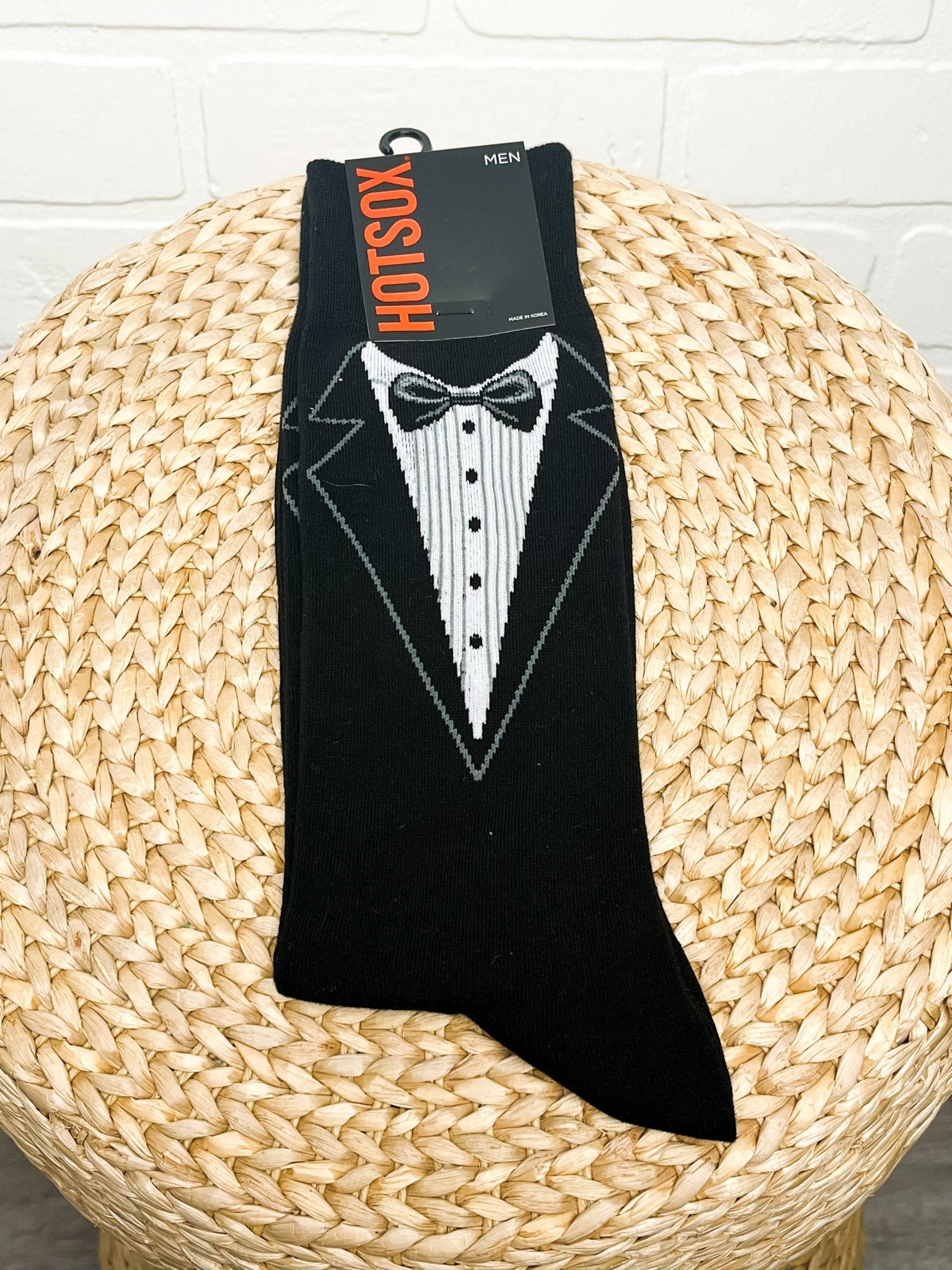 HotSox men's tuxedo sock black - Trendy Socks at Lush Fashion Lounge Boutique in Oklahoma City