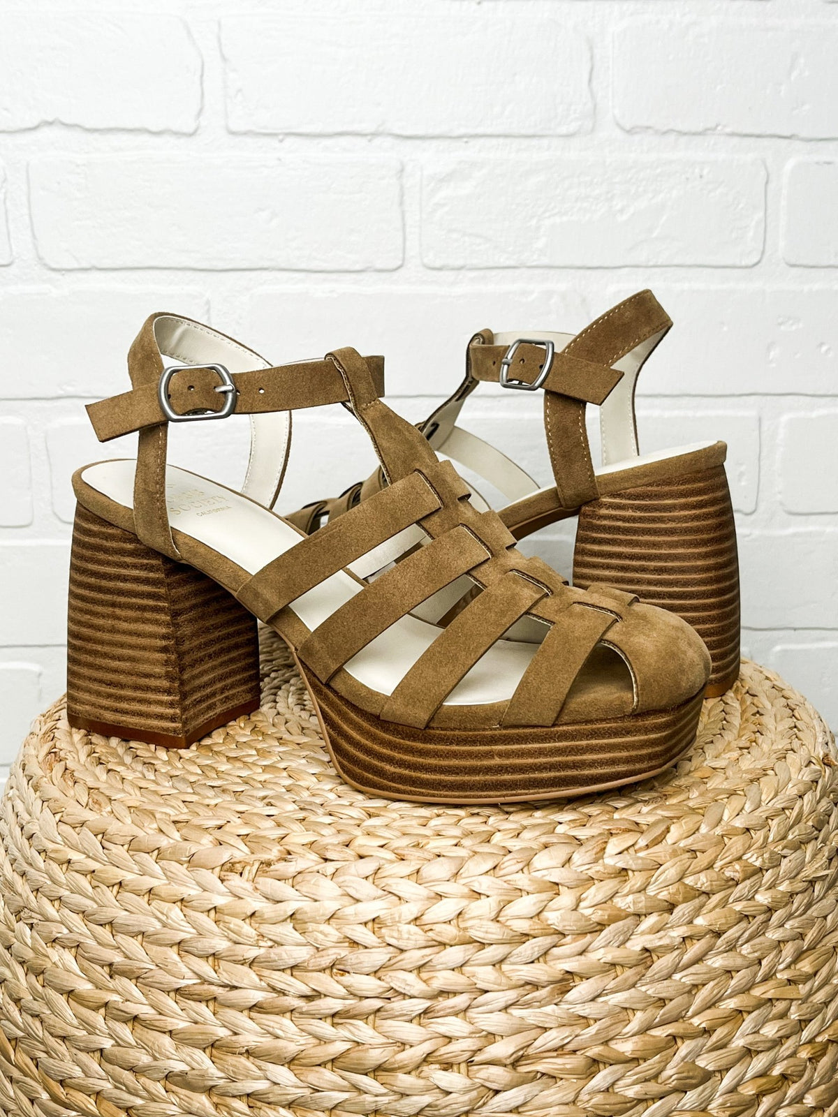 Hailee gladiator platform heels khaki - Cute shoes - Trendy Shoes at Lush Fashion Lounge Boutique in Oklahoma City