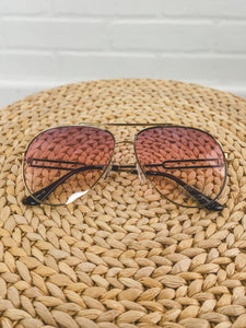 Freyrs Henry sunglasses gold/pink - Cute Sunglasses - Fun Wayfarers at Lush Fashion Lounge Boutique in Oklahoma