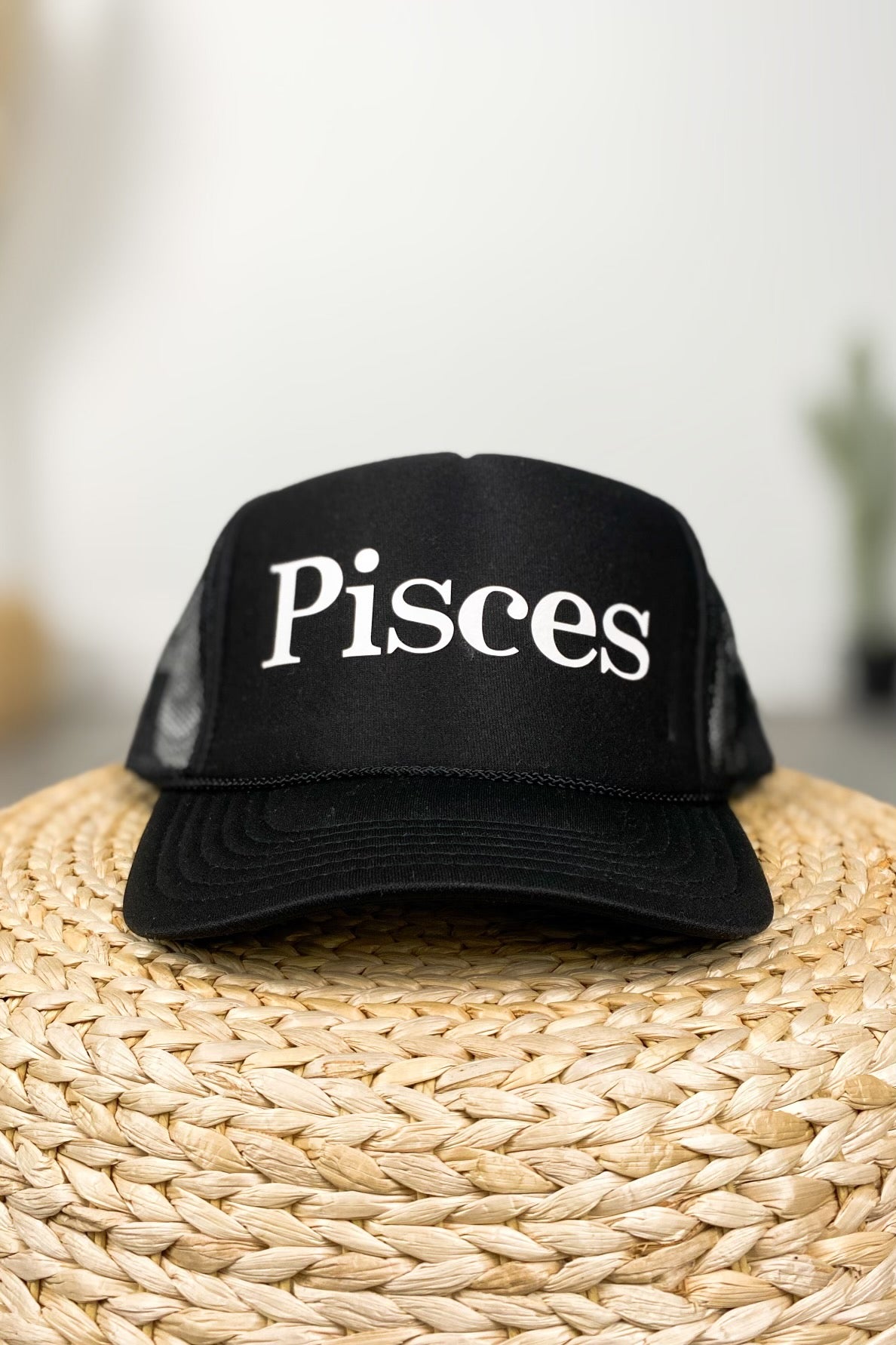 Pisces trucker hat black - Trendy Hats at Lush Fashion Lounge Boutique in Oklahoma City