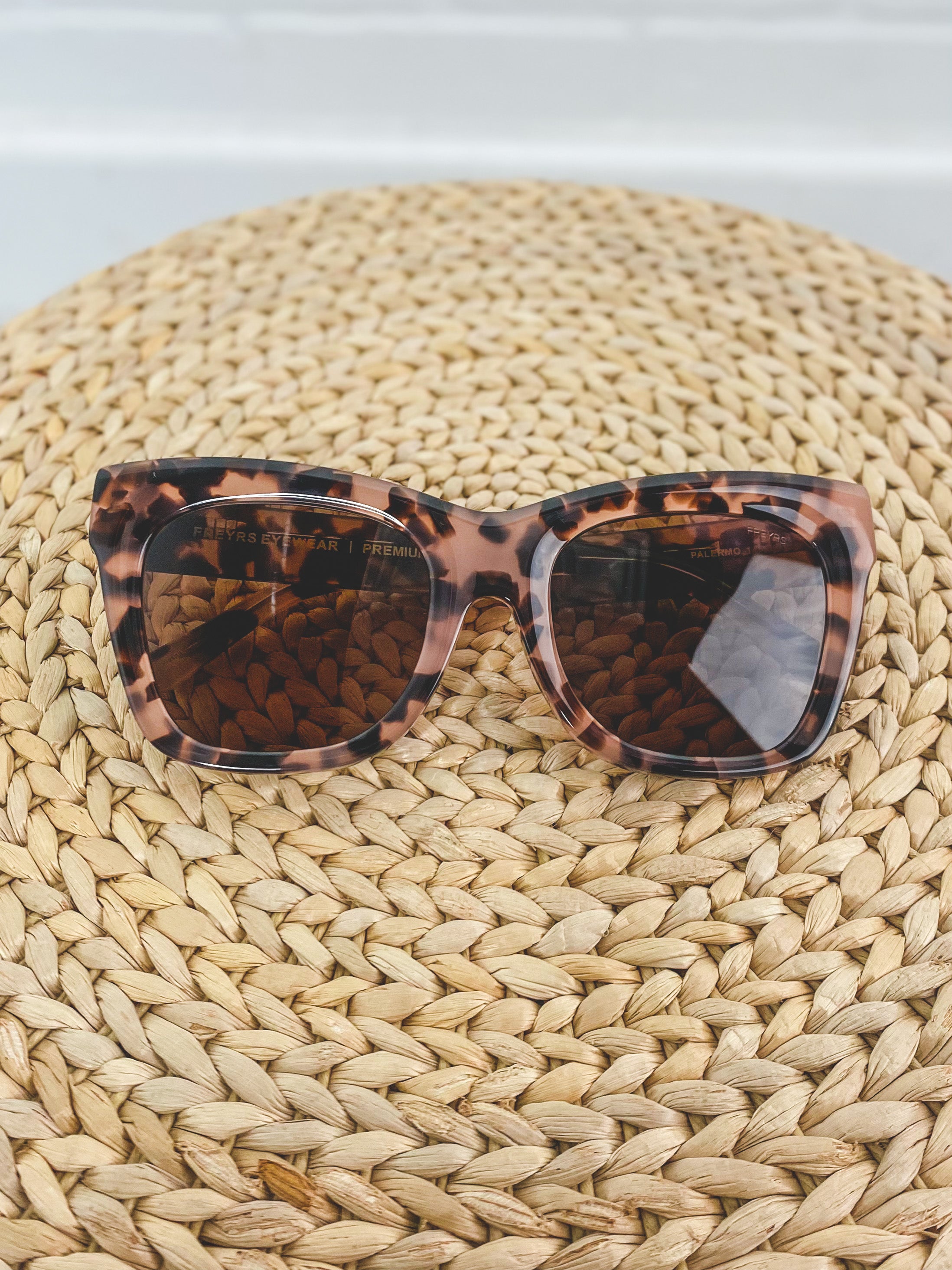 Freyrs Palermo sunglasses pink tortoise - Cute Sunglasses - Fun Wayfarers at Lush Fashion Lounge Boutique in Oklahoma