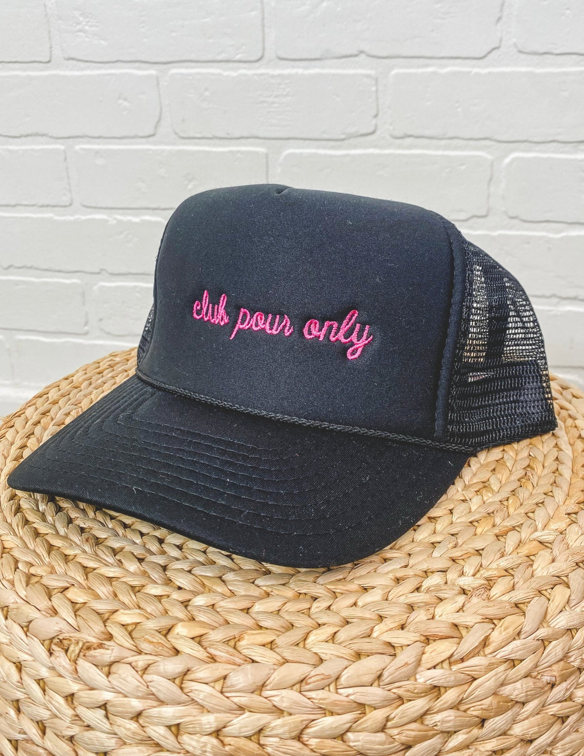 Club pour only trucker hat black - Trendy Hats at Lush Fashion Lounge Boutique in Oklahoma City