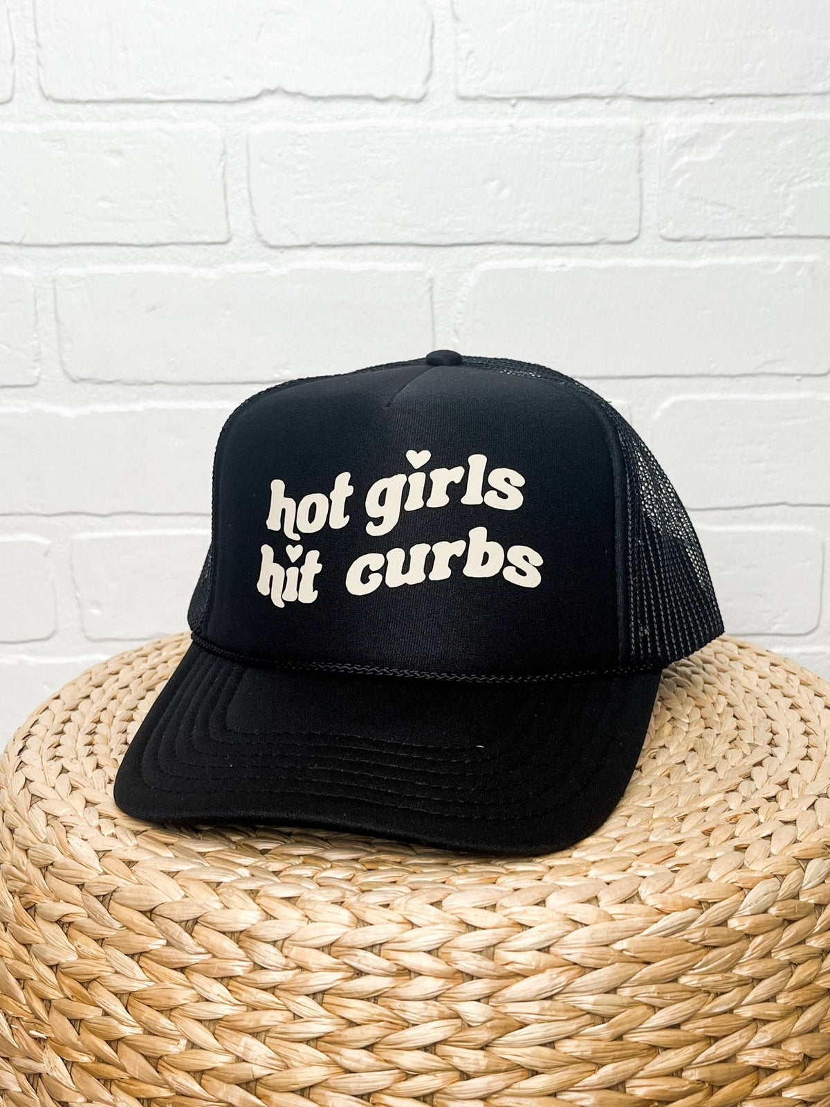 Hot girls hit curbs trucker hat black - Trendy Hats at Lush Fashion Lounge Boutique in Oklahoma City