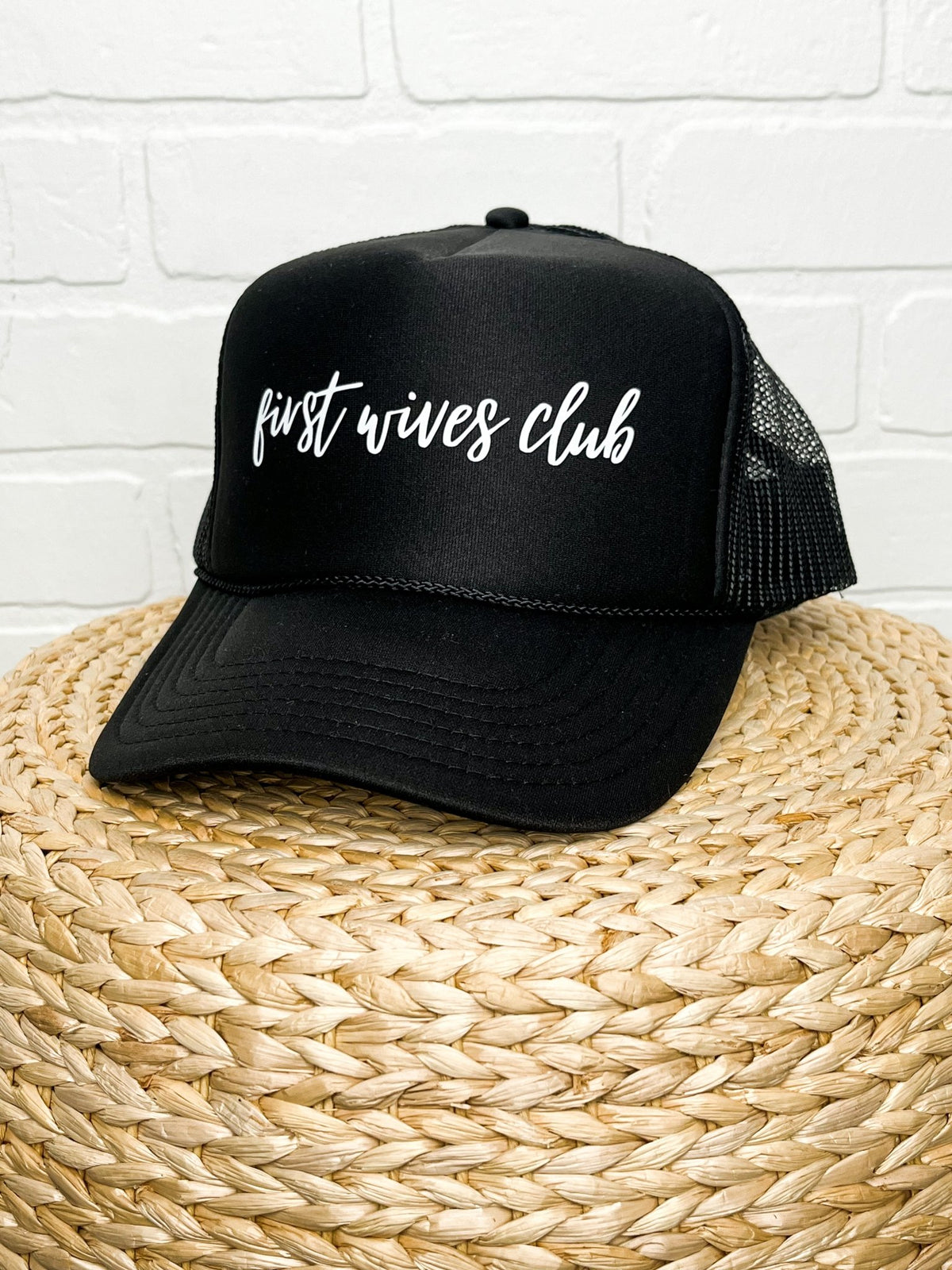 First wives club trucker hat black - Trendy Hats at Lush Fashion Lounge Boutique in Oklahoma City
