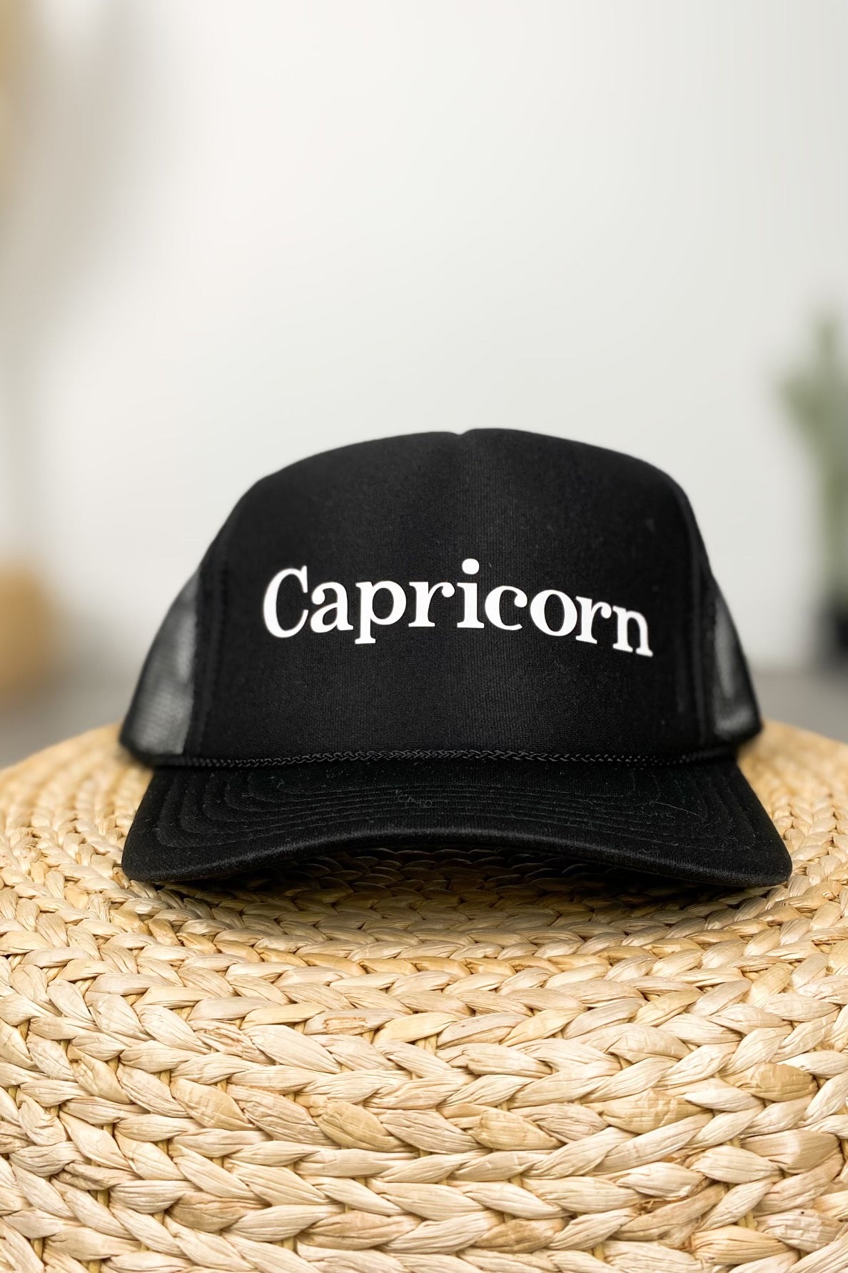 Capricorn trucker hat black - Trendy Hats at Lush Fashion Lounge Boutique in Oklahoma City