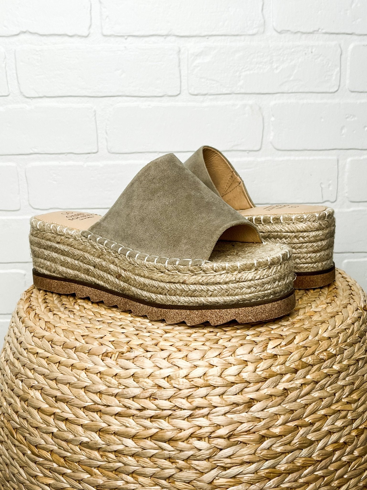 Ivy platform espadrille slide grey - Cute shoes - Trendy Shoes at Lush Fashion Lounge Boutique in Oklahoma City
