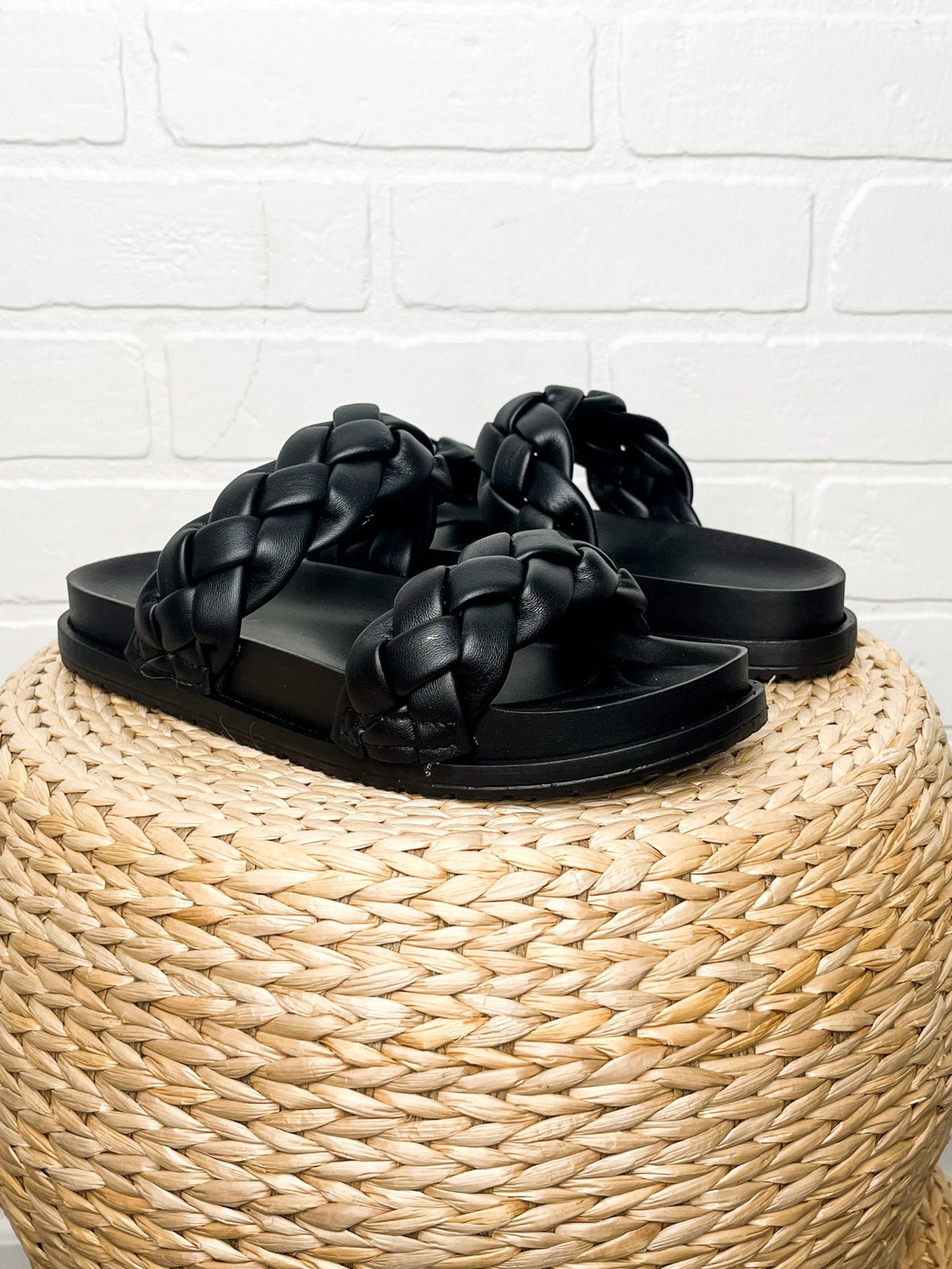 Albina braided sandal black - Cute shoes - Trendy Shoes at Lush Fashion Lounge Boutique in Oklahoma City