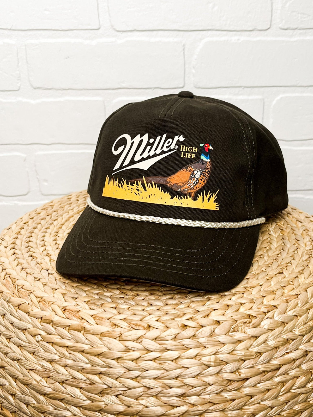 Miller high life canvas hat army - Trendy Gifts at Lush Fashion Lounge Boutique in Oklahoma City