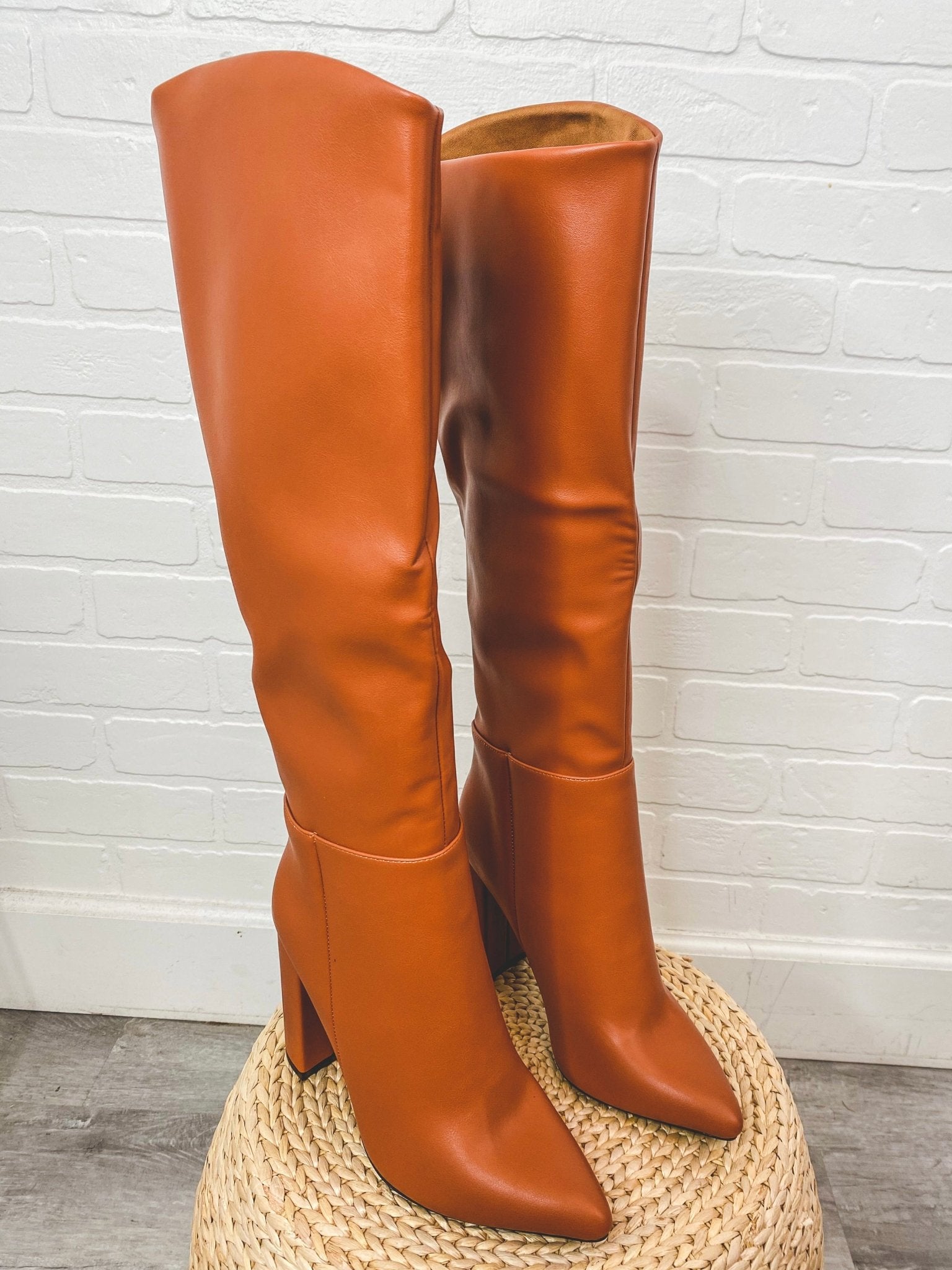 Signal knee high boots cognac - Trendy boots - Fashion Shoes at Lush Fashion Lounge Boutique in Oklahoma City