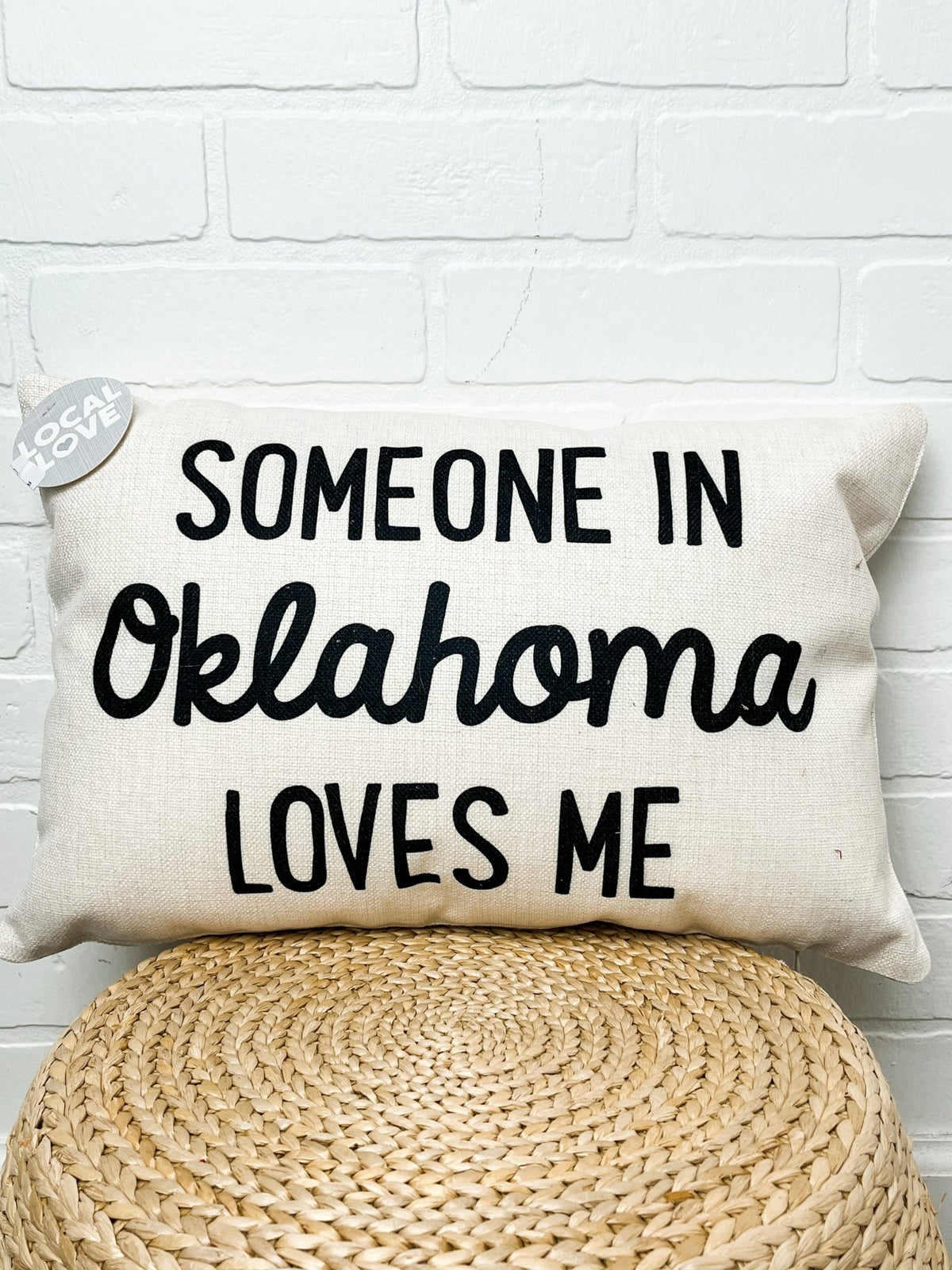 Someone in Oklahoma loves me lumbar pillow - Trendy Gifts at Lush Fashion Lounge Boutique in Oklahoma City