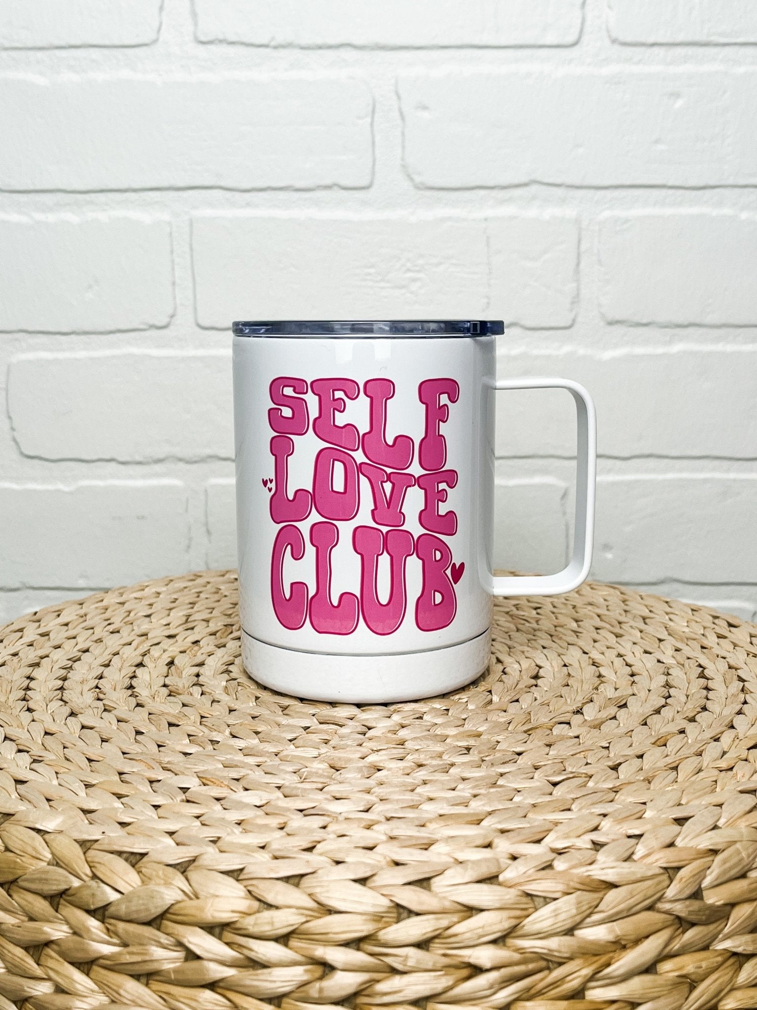 Mugsby Self love club travel cup - Trendy Tumblers, Mugs and Cups at Lush Fashion Lounge Boutique in Oklahoma City