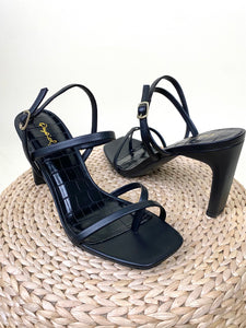 Kaylee strappy heel black Stylish Shoes - Womens Fashion Shoes at Lush Fashion Lounge Boutique in Oklahoma City