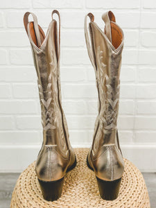 Amaya classic western boot champagne Stylish Shoes - Womens Fashion Shoes at Lush Fashion Lounge Boutique in Oklahoma City