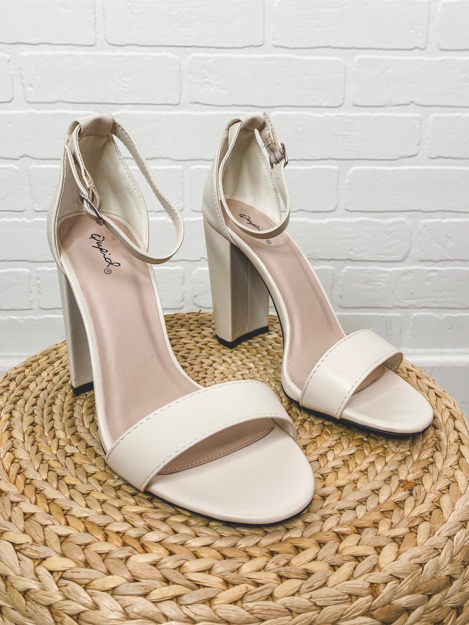 Cashmere ankle strap heel off white - Affordable New Year's Eve Party Outfits at Lush Fashion Lounge Boutique in Oklahoma City