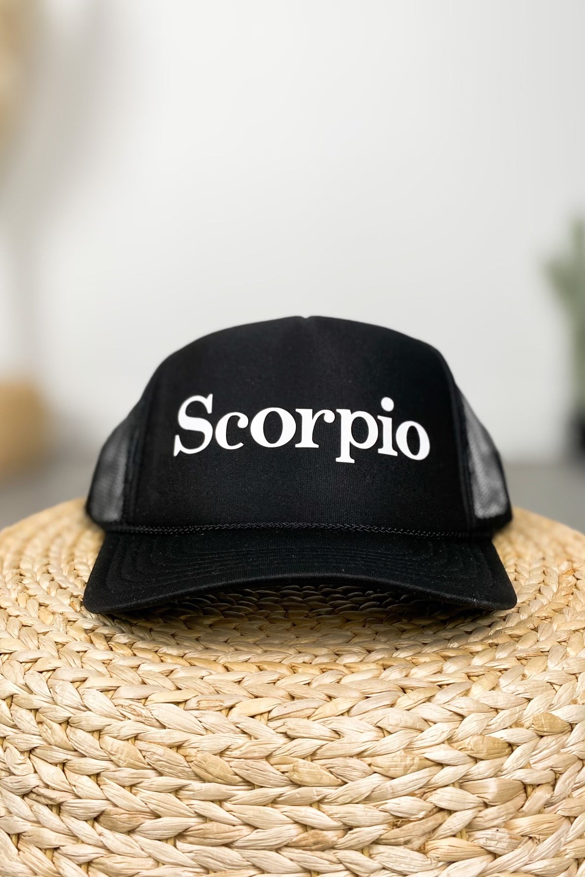 Scorpio trucker hat black - Trendy Hats at Lush Fashion Lounge Boutique in Oklahoma City