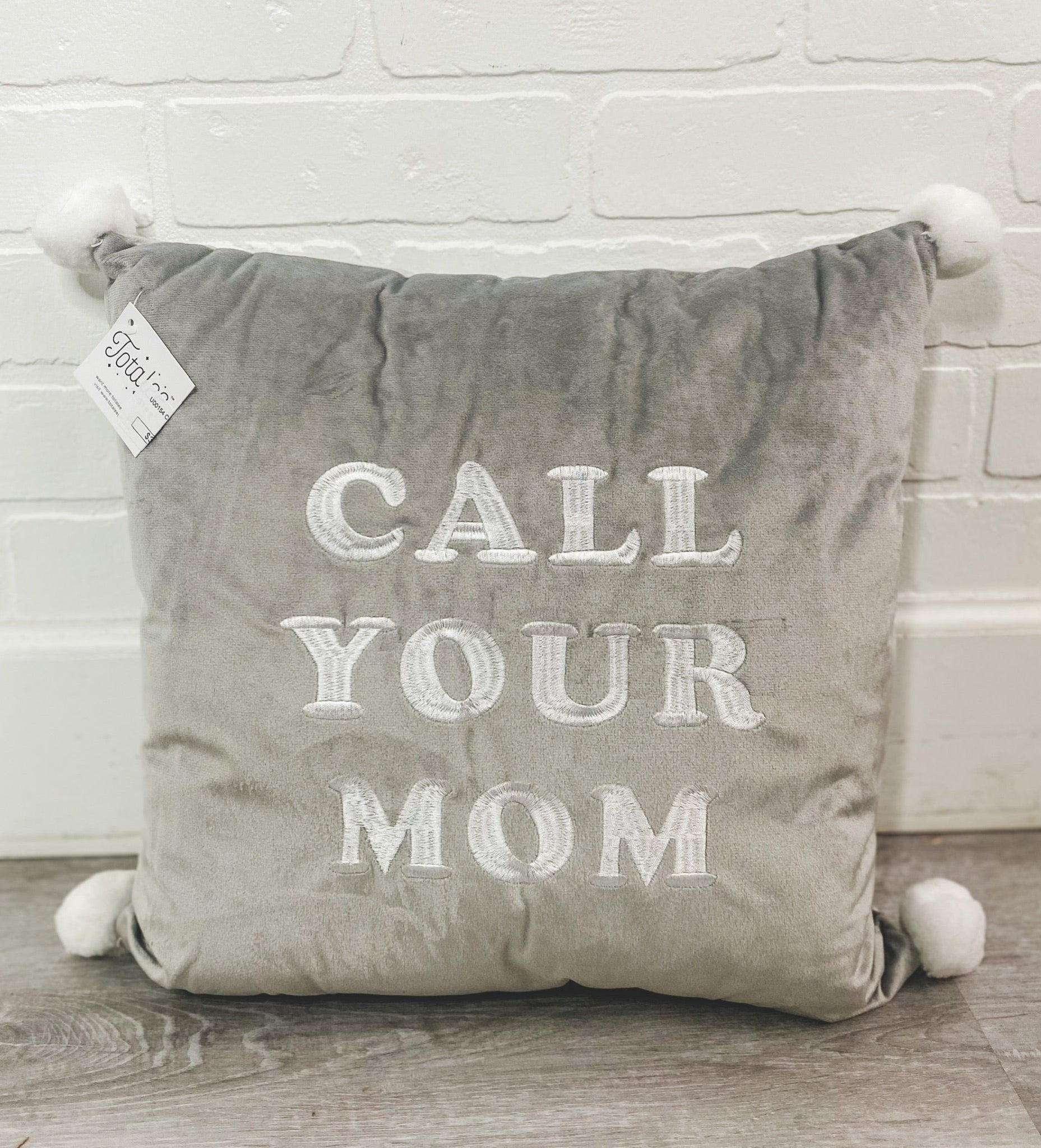 Call your mom square pillow - Trendy Gifts at Lush Fashion Lounge Boutique in Oklahoma City