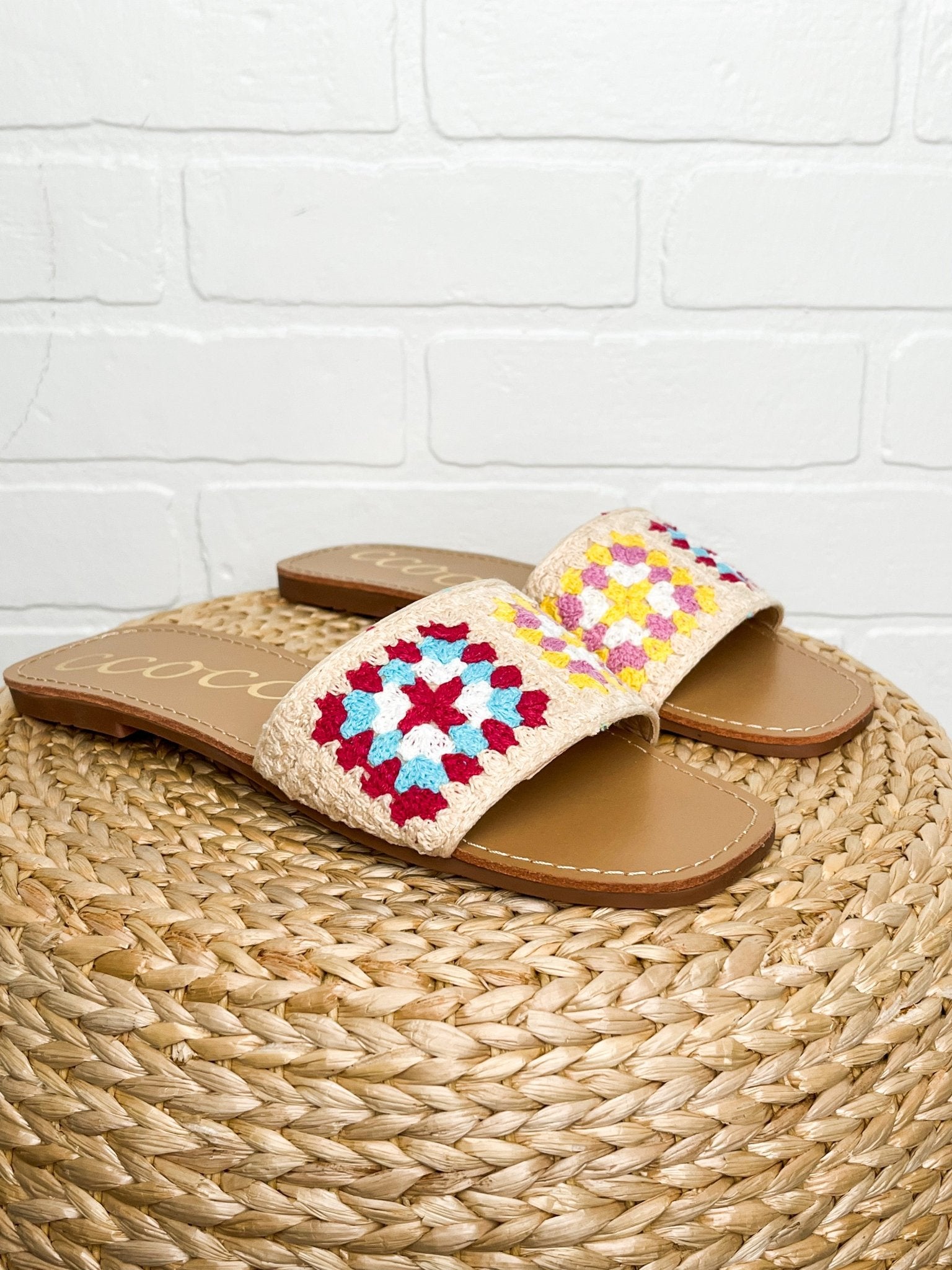 Reef crochet patchwork sandal fuchsia/yellow - Trendy shoes - Fashion Shoes at Lush Fashion Lounge Boutique in Oklahoma City