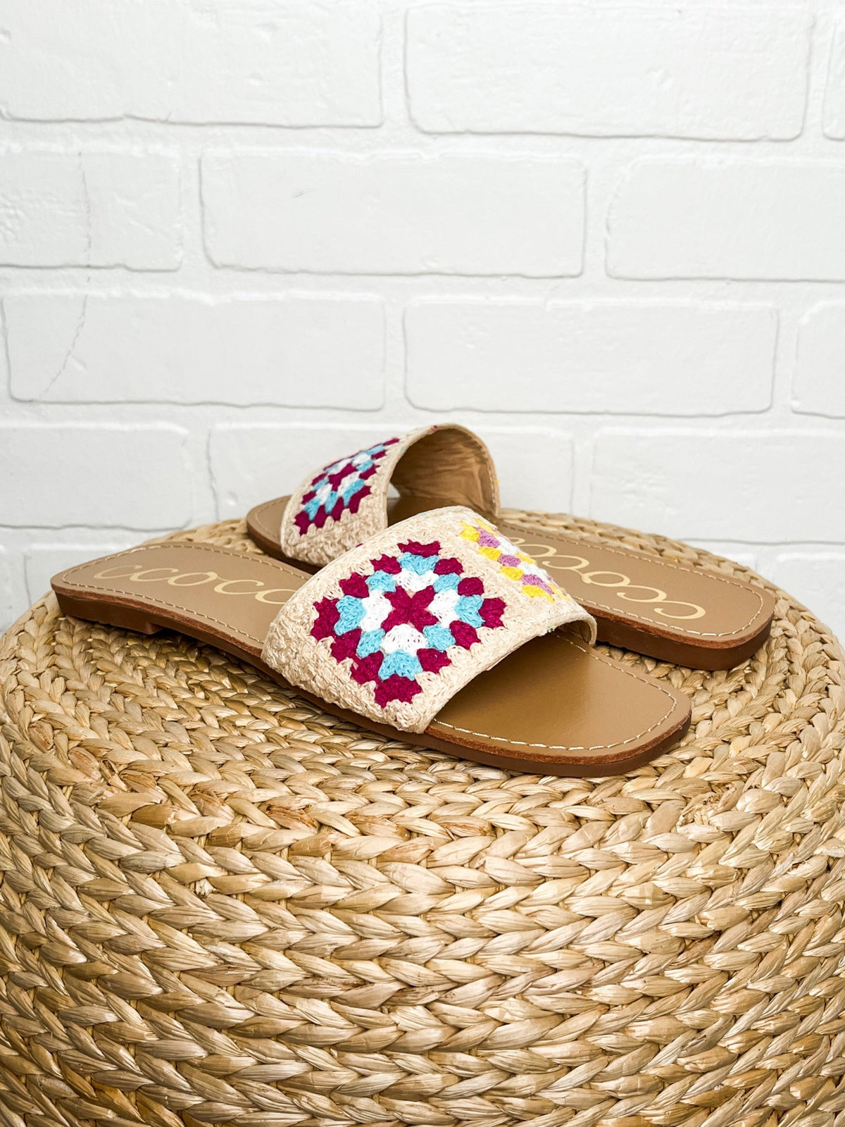 Reef crochet patchwork sandal fuchsia/yellow - Cute shoes - Trendy Shoes at Lush Fashion Lounge Boutique in Oklahoma City