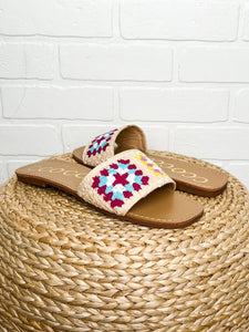 Reef crochet patchwork sandal fuchsia/yellow - Cute shoes - Trendy Shoes at Lush Fashion Lounge Boutique in Oklahoma City