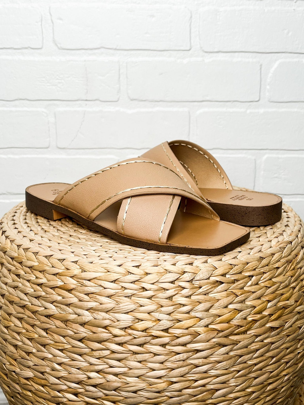 Stella criss cross sandals nude - Cute shoes - Trendy Shoes at Lush Fashion Lounge Boutique in Oklahoma City