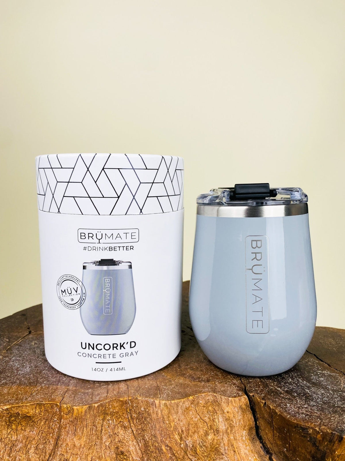 BruMate uncork'd xl wine tumbler concrete grey - BruMate Drinkware, Tumblers and Insulated Can Coolers at Lush Fashion Lounge Trendy Boutique in Oklahoma City