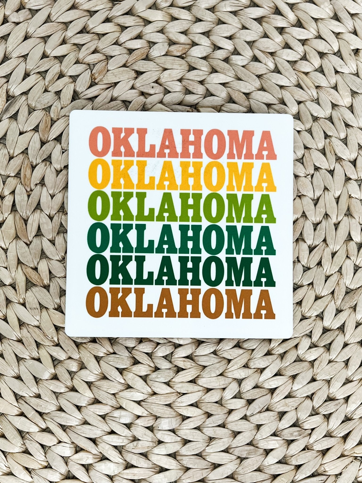 Oklahoma repeater coaster - Trendy Gifts at Lush Fashion Lounge Boutique in Oklahoma City