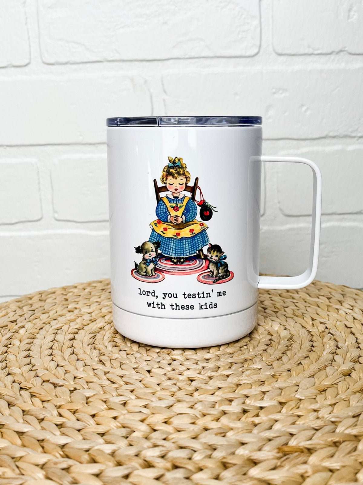 Mugsby Lord, you testin' me travel cup - Stylish travel cup - Trendy Gifts for Mom at Lush Fashion Lounge in Oklahoma