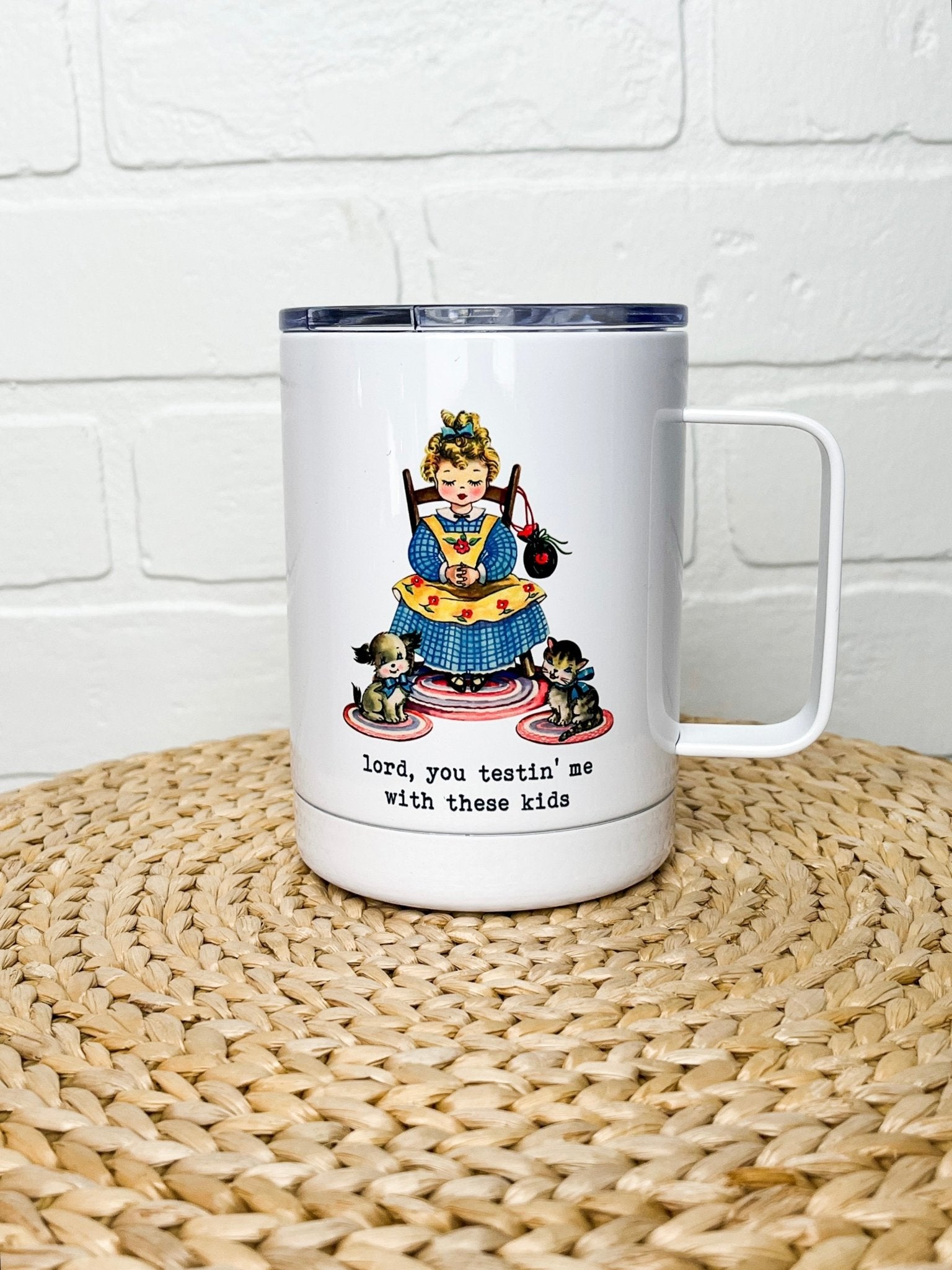 Mugsby Lord, you testin' me travel cup - Stylish travel cup - Trendy Gifts for Mom at Lush Fashion Lounge in Oklahoma