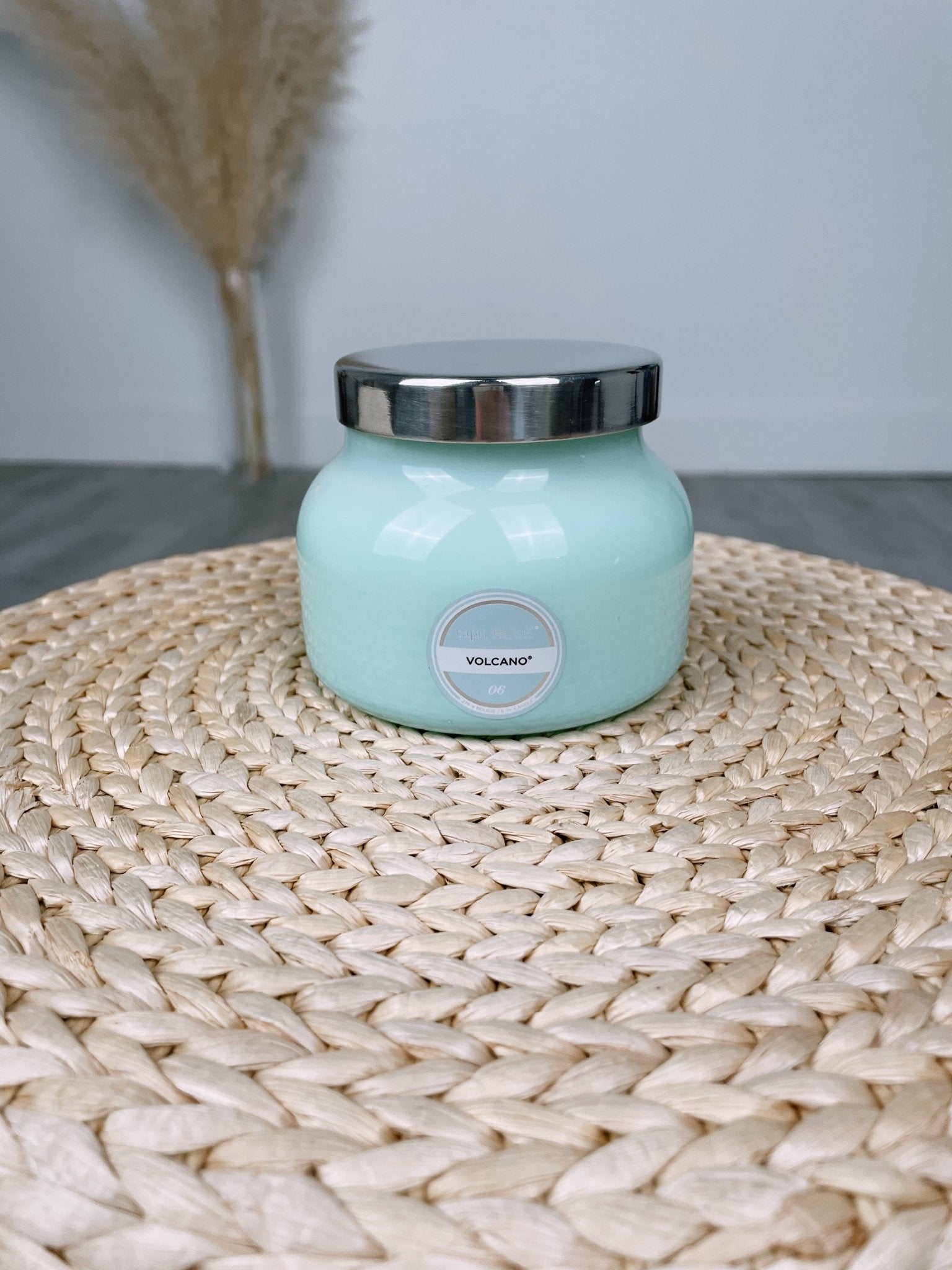 Capri Blue volcano 8 oz petite candle aqua - Trendy Candles and Scents at Lush Fashion Lounge Boutique in Oklahoma City