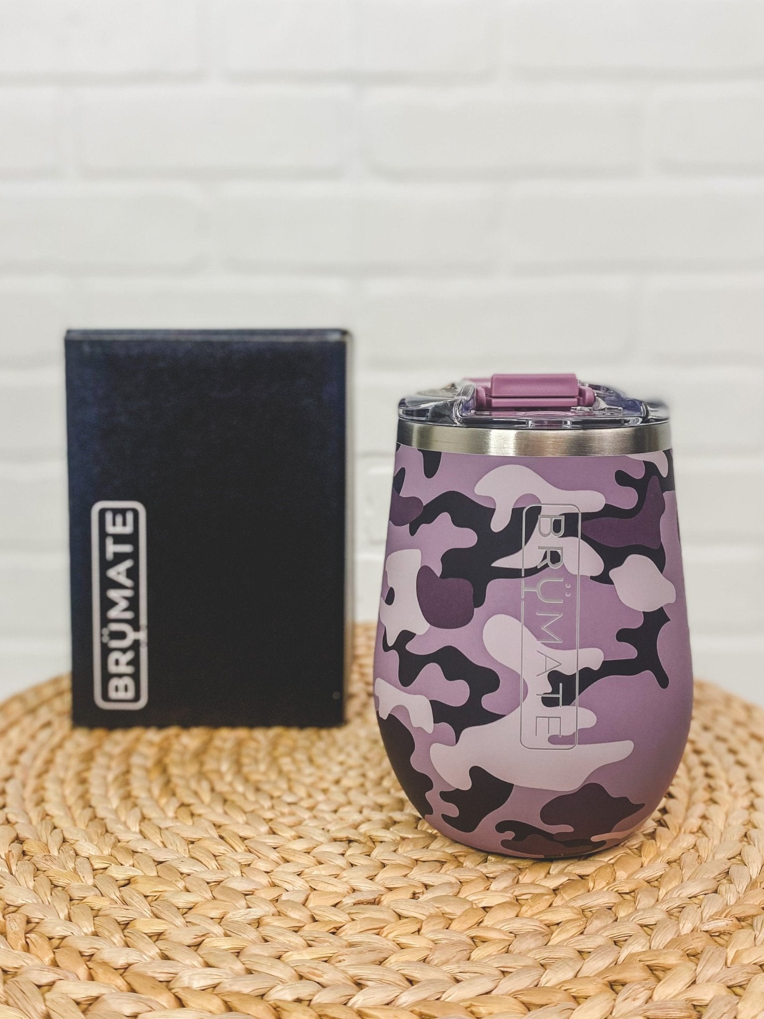 BruMate uncork'd xl wine tumbler mauve camo - BruMate Drinkware, Tumblers and Insulated Can Coolers at Lush Fashion Lounge Trendy Boutique in Oklahoma City