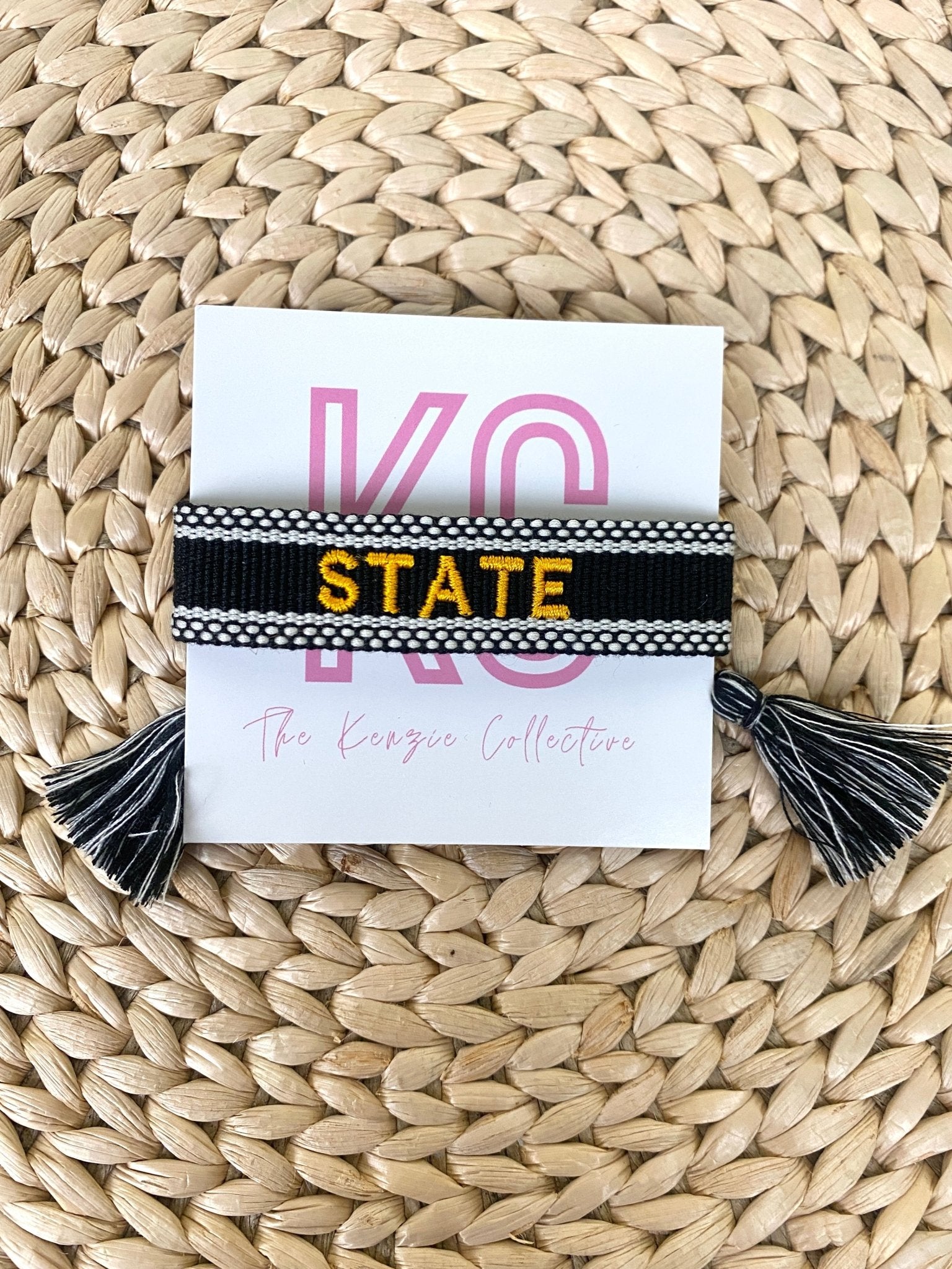 STATE solid tassel bracelet black - Stylish Bracelets - Affordable Jewelry and Belts at Lush Fashion Lounge Boutique in Oklahoma City